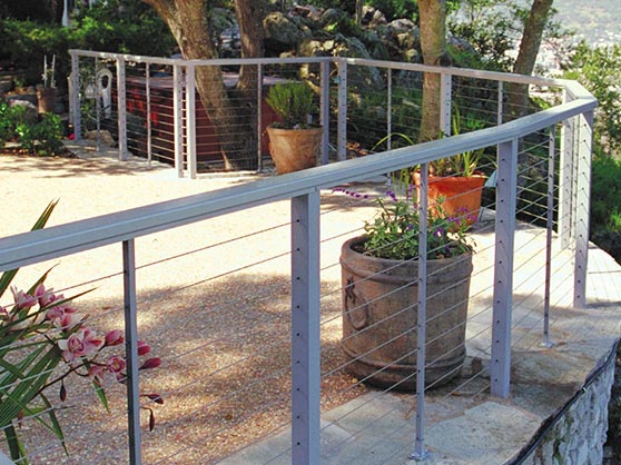 cable railing system installed in San Ramon