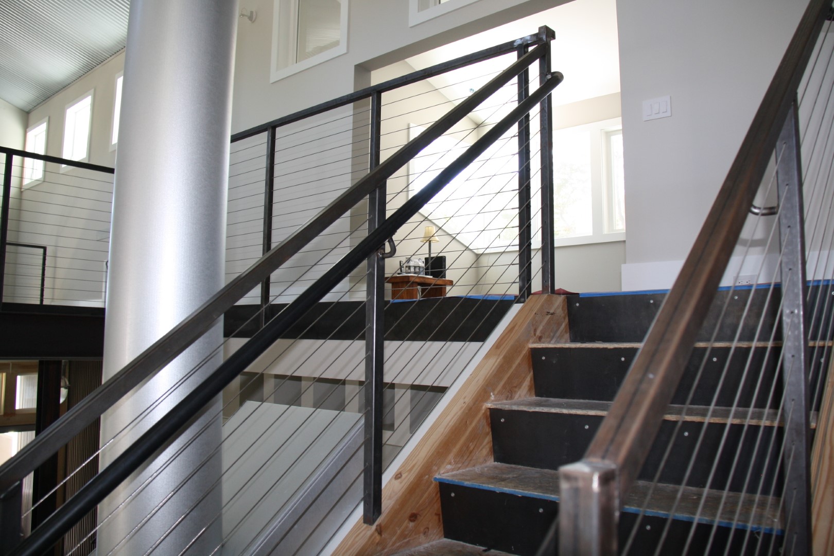 Interior cable railings installed by our team