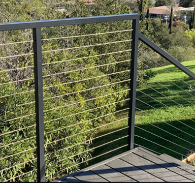 stylish steel railings installed in Los Altos