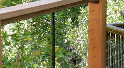 cable railings with wood posts