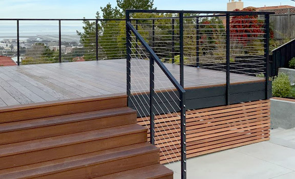 a stylish cable railing installation in Alamo, CA done by our professional team