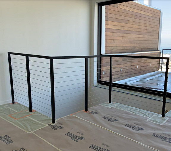 our team installs different styles of cable railings