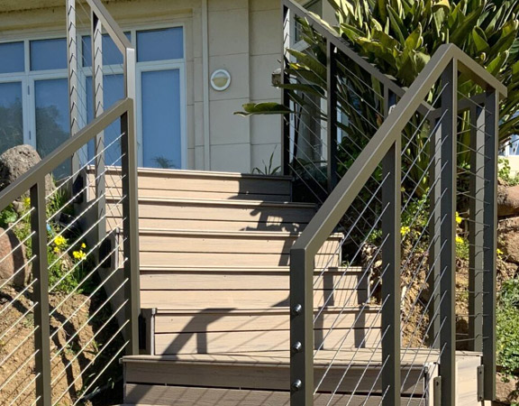 Stair cable railings installed by our expert team