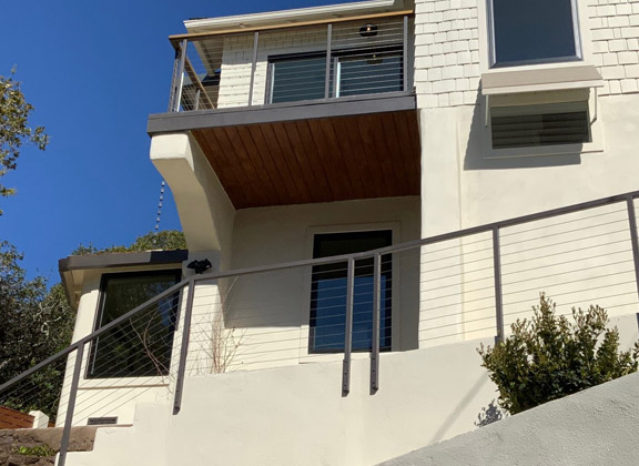 our pros finished the installation of these cable railings in San Leandro