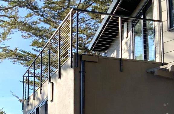 our pros finished the installation of these cable railings in Menlo Park, CA